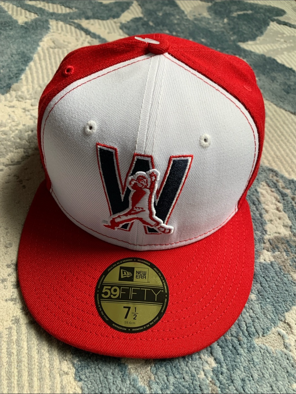 NWT Washington Nationals New Era Throwback Hat Size 7 1/2